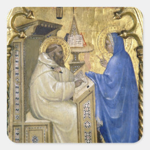 The Virgin appearing to St. Bernard, detail from a Square Sticker