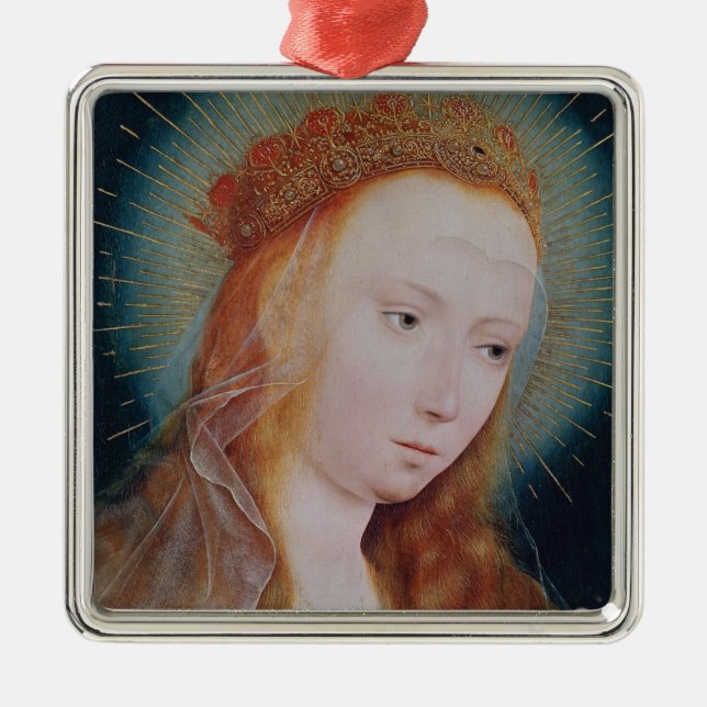 The Virgin at Prayer Metal Tree Decoration (Front)