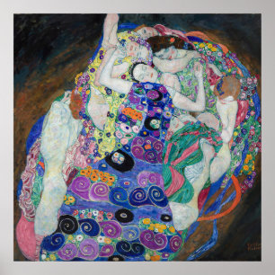 The Virgin by Gustav Klimt, 1913 Poster
