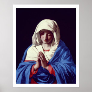 The Virgin in Prayer, 1640-50 (oil on canvas) Poster