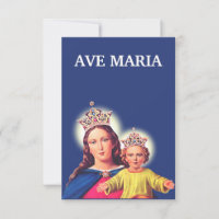 The Virgin Mary and Baby Jesus Holy Card