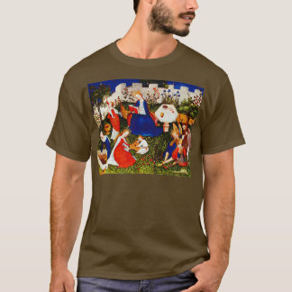 The virgin Mary and Jesus with saints in a garden T-Shirt