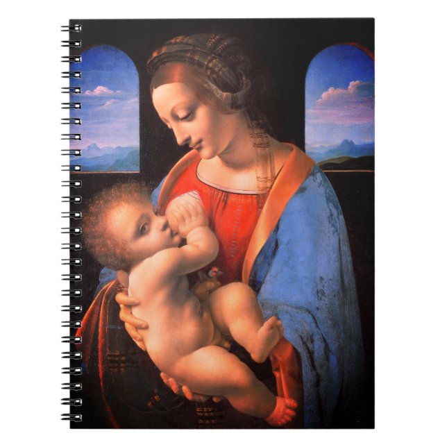 The Virgin Mary Breastfeeding The Christ Child-324 Notebook (Front)