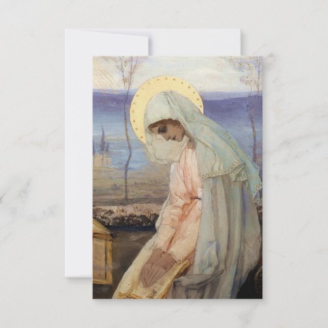 “The Virgin Mary” by Mikhail Nesterov Thank You Card (Front)