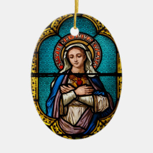 The Virgin Mary Ceramic Tree Decoration