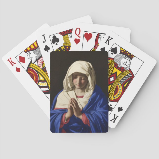 The Virgin Mary in Prayer Playing Cards (Back)