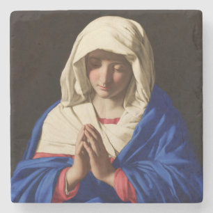 The Virgin Mary in Prayer Stone Coaster