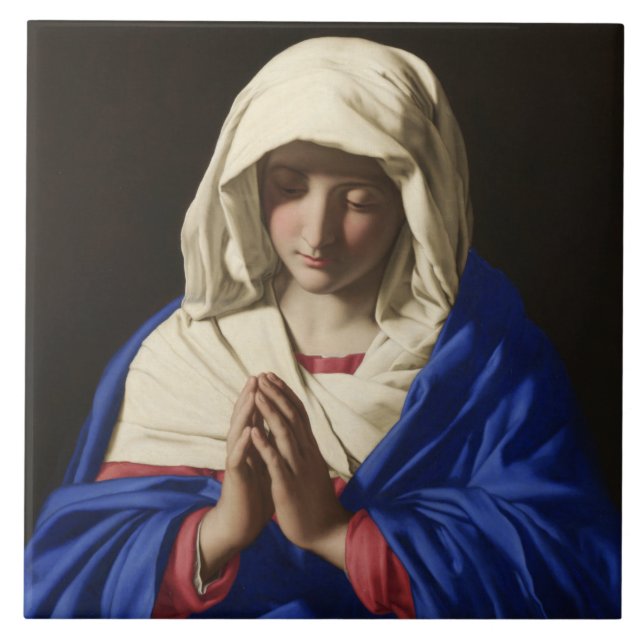 The Virgin Mary in Prayer Tile (Front)