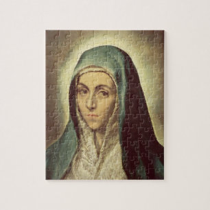 The Virgin Mourning (oil on canvas) Jigsaw Puzzle