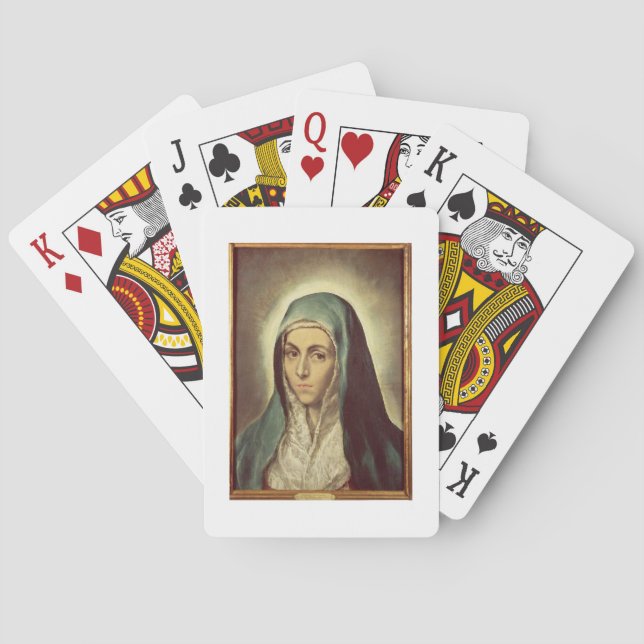 The Virgin Mourning (oil on canvas) Playing Cards (Back)