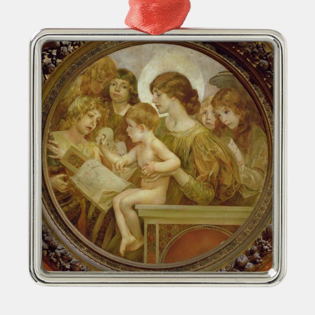 The Virgin of the Angels Metal Tree Decoration (Front)