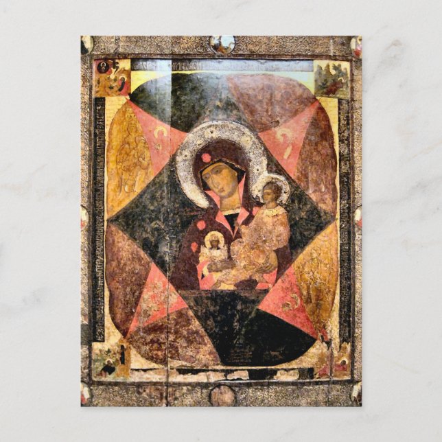 The Virgin of the Burning Bush Byzantine Icon Postcard (Front)