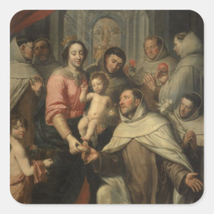 The Virgin of the Carmelites Square Sticker