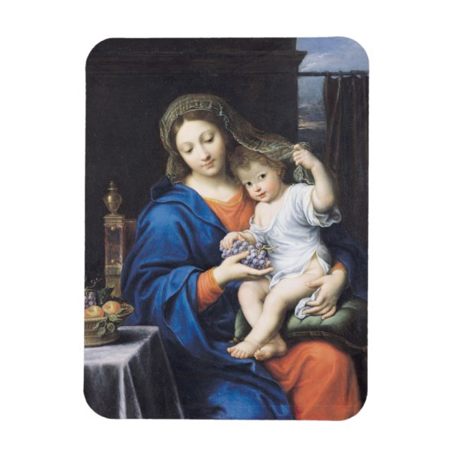 The Virgin of the Grapes, 1640-50 Magnet (Vertical)