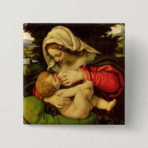 The Virgin of the Green Cushion, 1507-10 15 Cm Square Badge