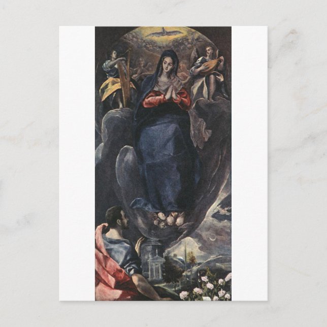 The Virgin of the Immaculate Conception, El Greco  Postcard (Front)