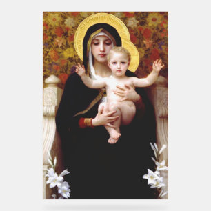 The Virgin of the Lilies Acrylic Sign