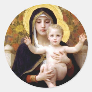 The Virgin of the Lilies - Christmas Sticker