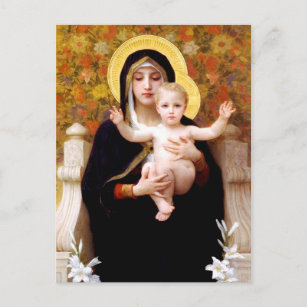 The Virgin of the Lilies  (La Vierge au Lys) Postcard