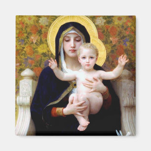 The Virgin of the Lily, Bouguereau Magnet