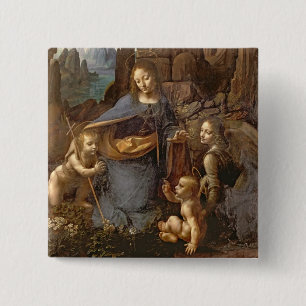 The Virgin of the Rocks 15 Cm Square Badge
