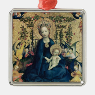 The Virgin of the Rose Bush Metal Tree Decoration