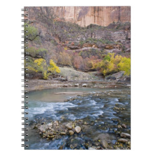 The Virgin River in autumn in Zion National Park Spiral Notebook