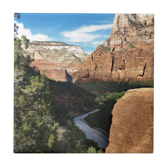 The Virgin River in Zion Canyon Tile (Front)