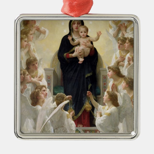 The Virgin with Angels, 1900 Metal Tree Decoration (Front)