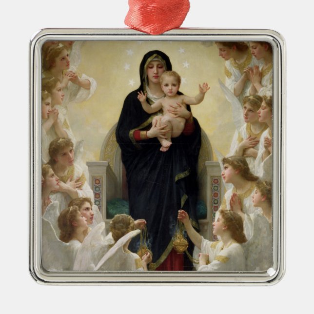 The Virgin with Angels, 1900 Metal Tree Decoration (Front)