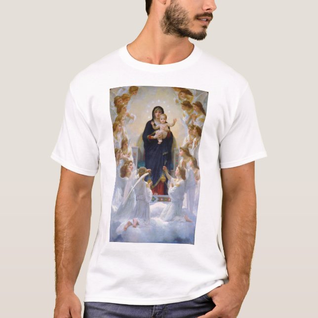 The Virgin with Angels, Bouguereau T-Shirt (Front)