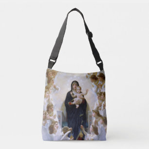 The Virgin with Angels by William Adolphe Bouguere Crossbody Bag