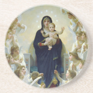 The Virgin with Angels Poster by Bougeureau Coaster