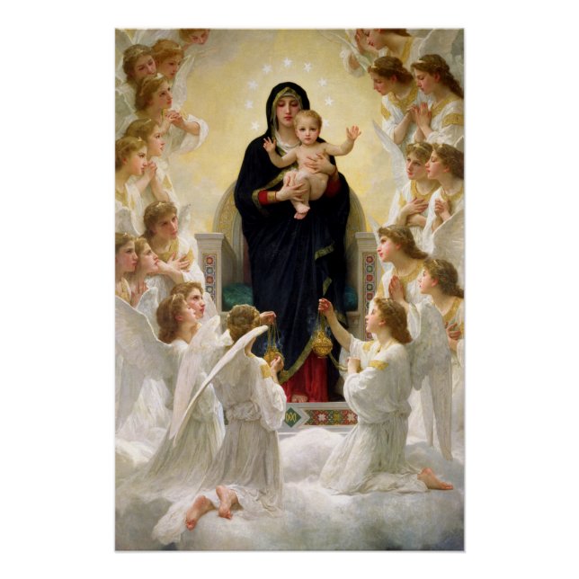 The Virgin With Angels -William-Adolphe Bouguereau Poster (Front)