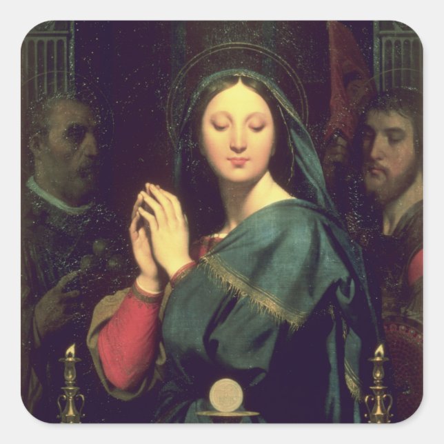 The Virgin with the Host, 1841 Square Sticker (Front)