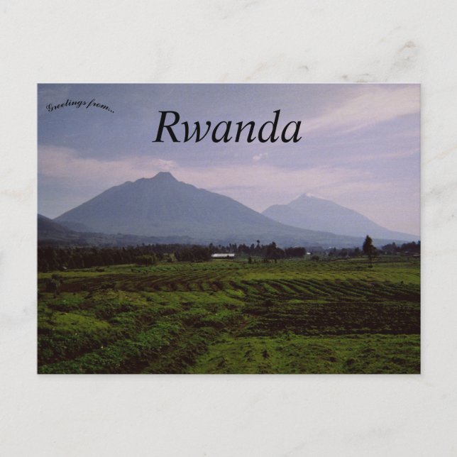 The Virunga Mountains in Rwanda Postcard (Front)