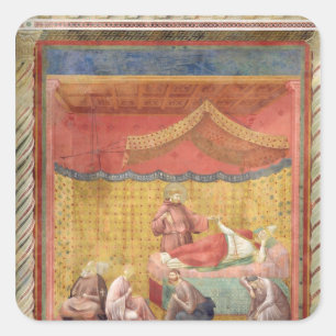 The Vision of Pope Gregory IX  1297-99 Square Sticker