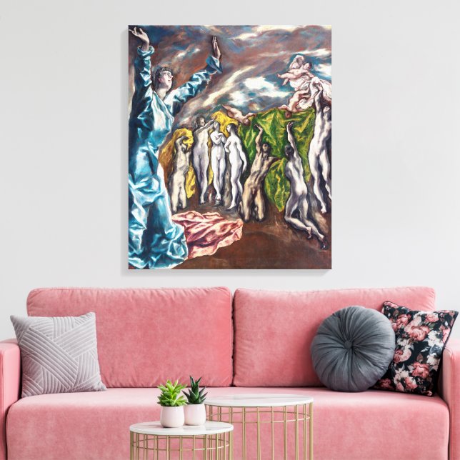 The Vision of Saint John | El Greco | Canvas Print (Insitu(LivingRoom))