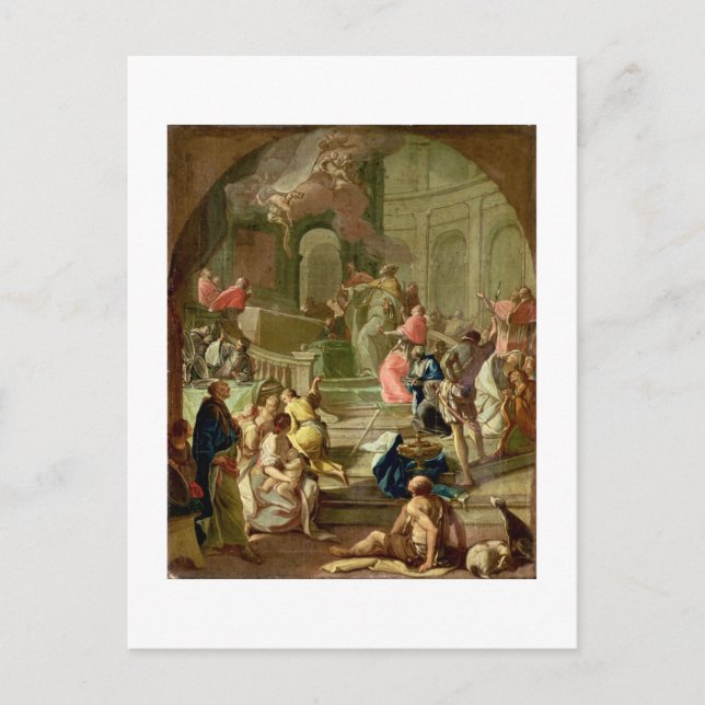 The Vision of St. Benedict, c.1760 Postcard (Front)