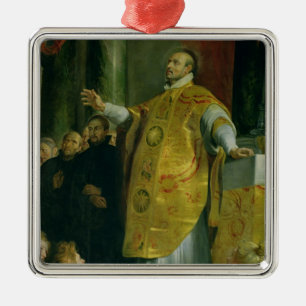 The Vision of St. Ignatius of Loyola Metal Tree Decoration