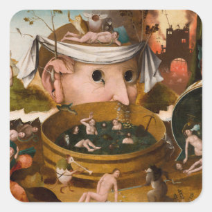 The Visions of Tondal, 1479 by Hieronymus Bosch Square Sticker