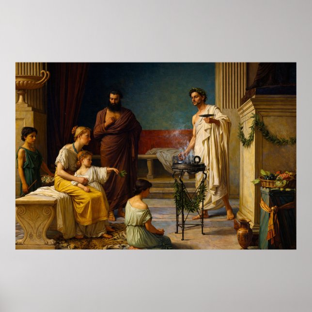 The Visit of a Sick Child by Waterhouse Poster (Front)