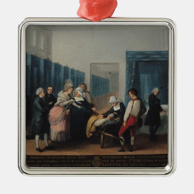 The Visit of Monsieur and Madame Necker Metal Tree Decoration (Front)