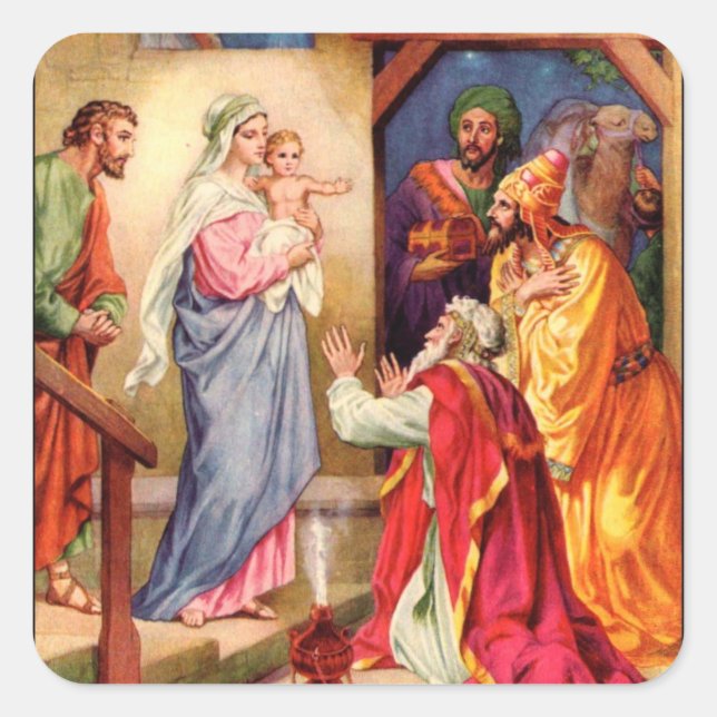 The Visit of the Wise-Men Square Sticker (Front)