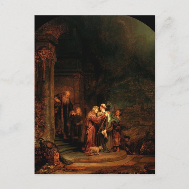 The Visitation by Rembrandt Postcard (Front)