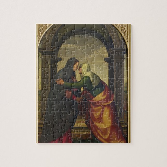 The Visitation of St. Elizabeth to the Virgin Mary Jigsaw Puzzle (Vertical)