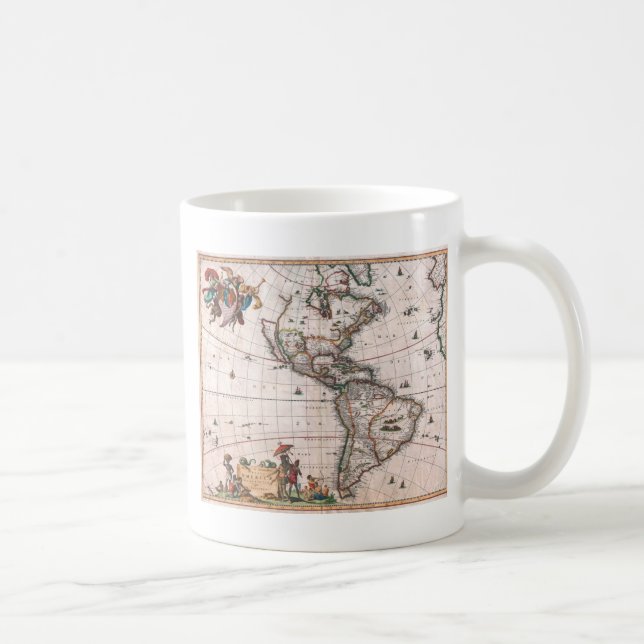The Visscher map of the New World Coffee Mug (Right)
