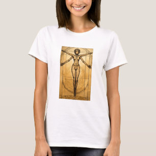 The Vitruvian Goddess: A Harmonious Reflection of T-Shirt