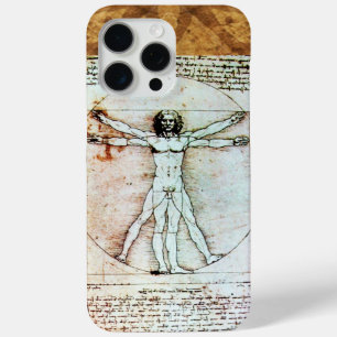 THE VITRUVIAN MAN Antique Parchment iPhone 15 Pro Max Case