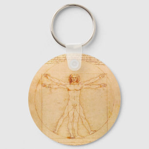 The Vitruvian Man - Leonardo da Vinci Key Ring